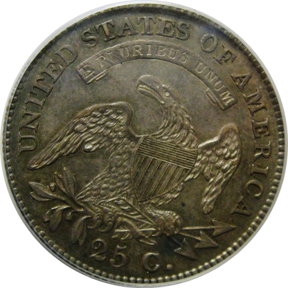 1828 25C AU55 PCGS OGH