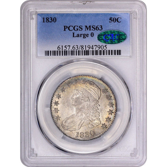 1830 50C LARGE 0 MS63 PCGS CAC - Paradime Coins | PCGS NGC CACG CAC Rare US Numismatic Coins For Sale