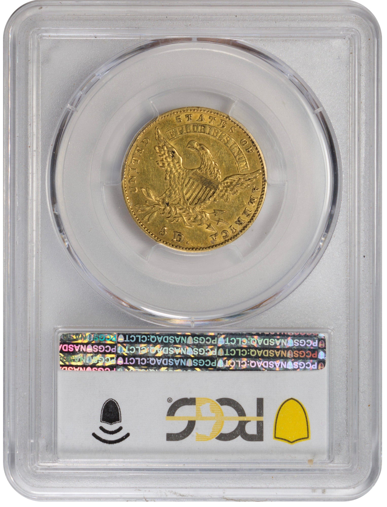 1830 $5 AU50+ PCGS CAC REVERSE HOLDER