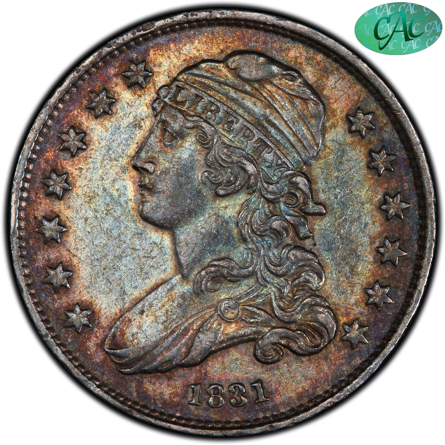 1831 25C Sm Lt Xf45 Pcgs Cac