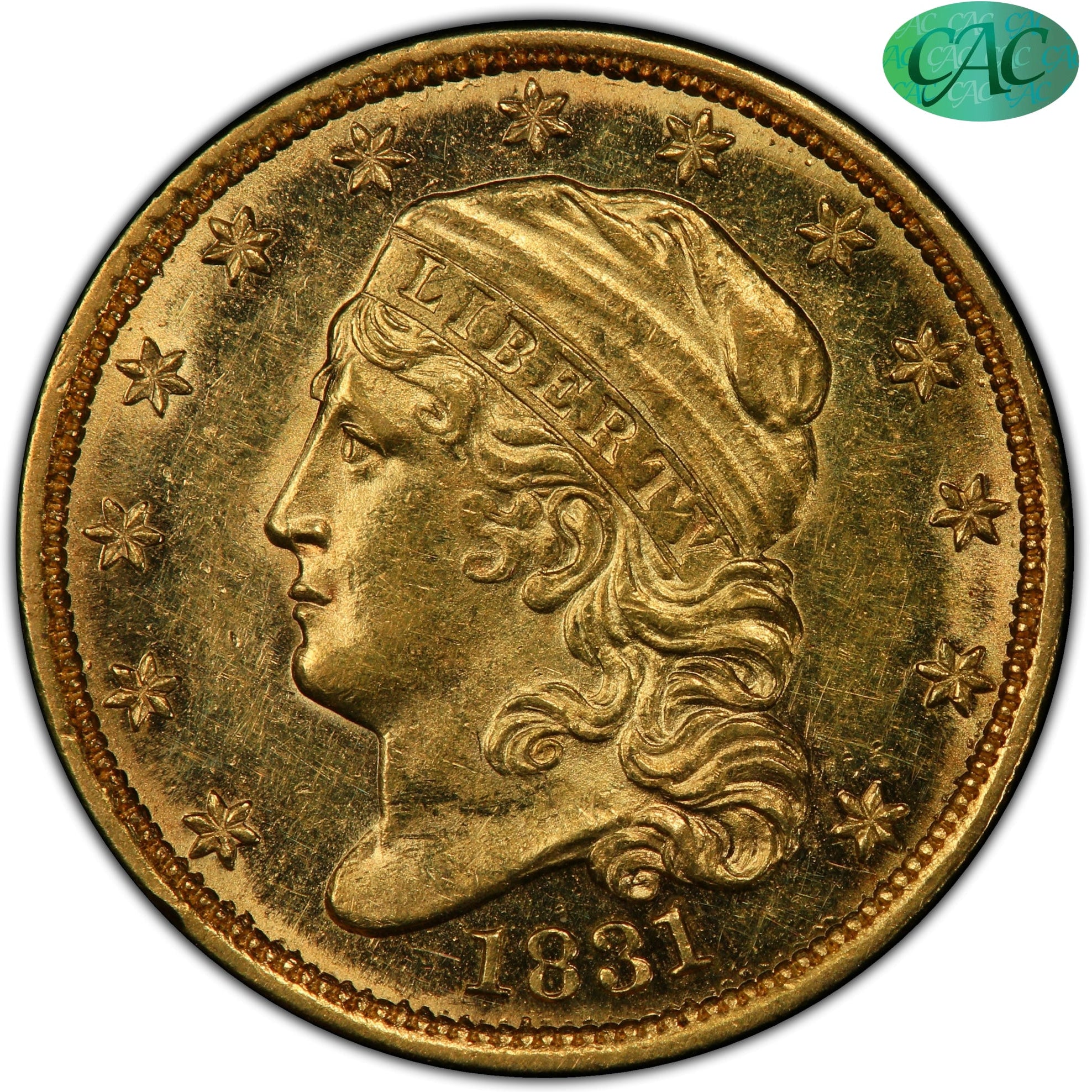 1831 $2.5 MS63 PCGS CAC