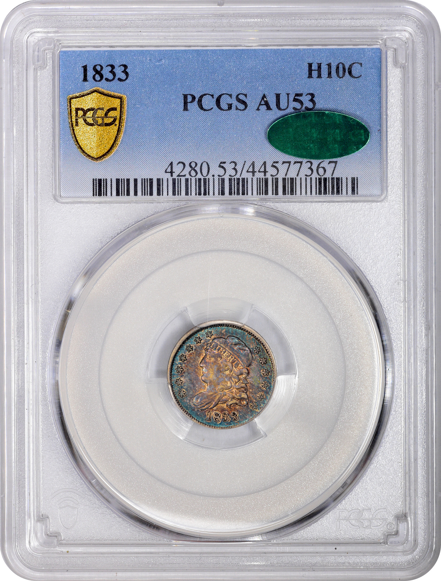 1833 H10C Au53 Pcgs Cac