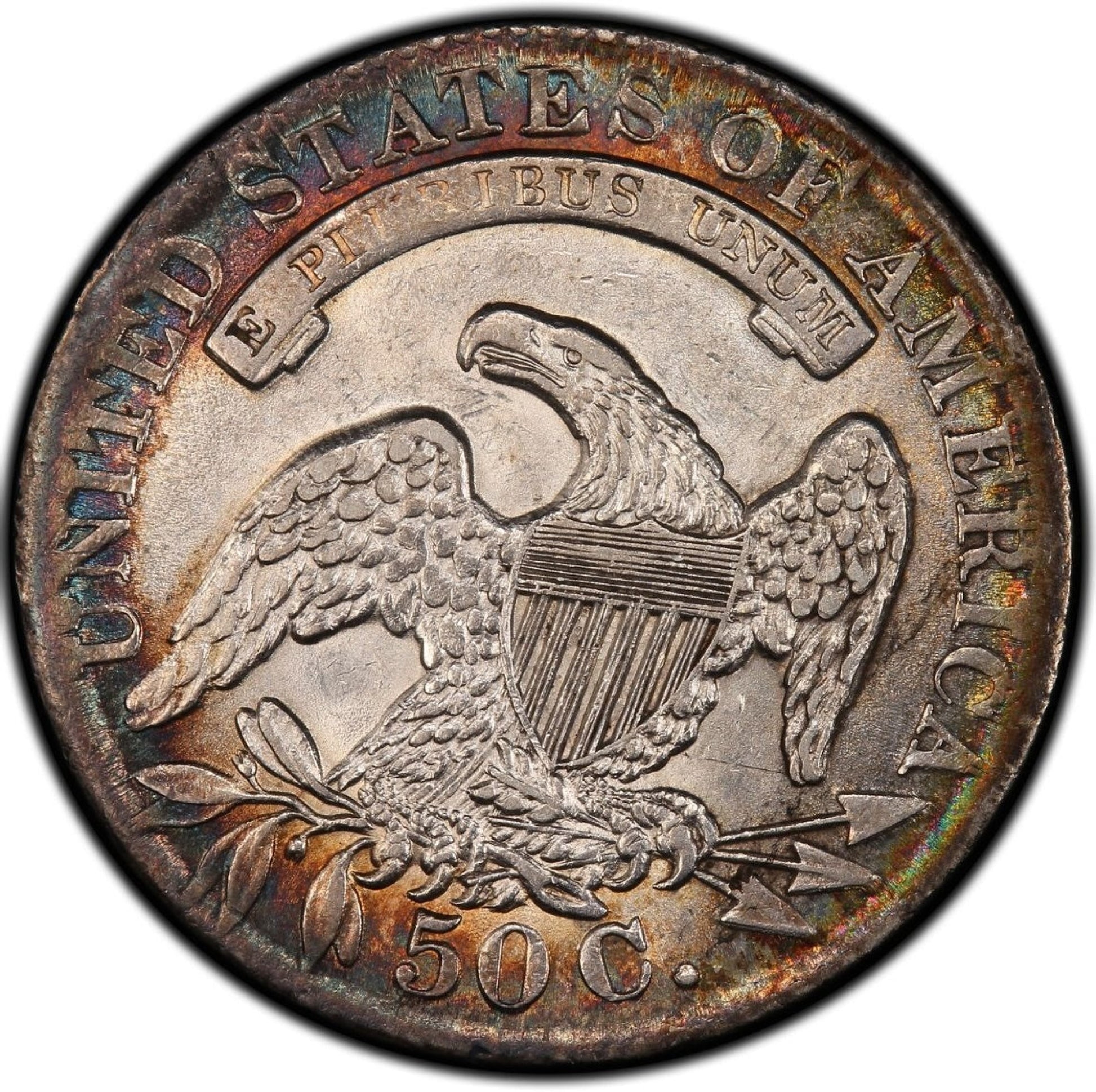 1833 50C AU58 PCGS CAC 50C