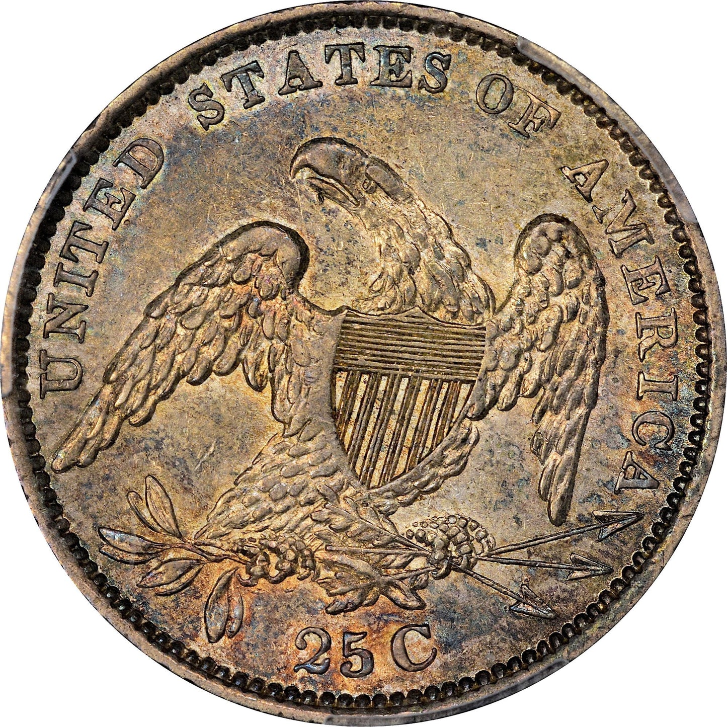 1834 25C AU58 PCGS CAC 25C