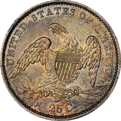 1834 25C AU58 PCGS CAC 25C