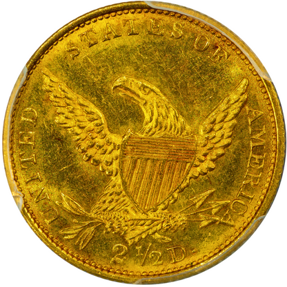 1834 $2.5 CLASSIC MS63 PCGS CAC $2.5