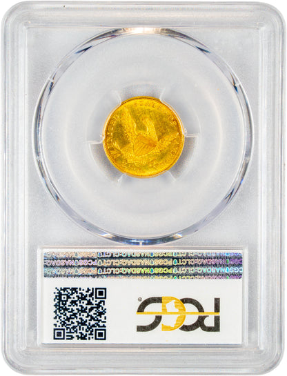 1834 $2.5 CLASSIC MS63 PCGS CAC REVERSE HOLDER