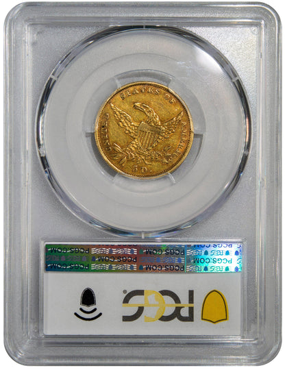 1834 $5 CLASSIC HEAD PLAIN 4 AU55 PCGS CAC $5