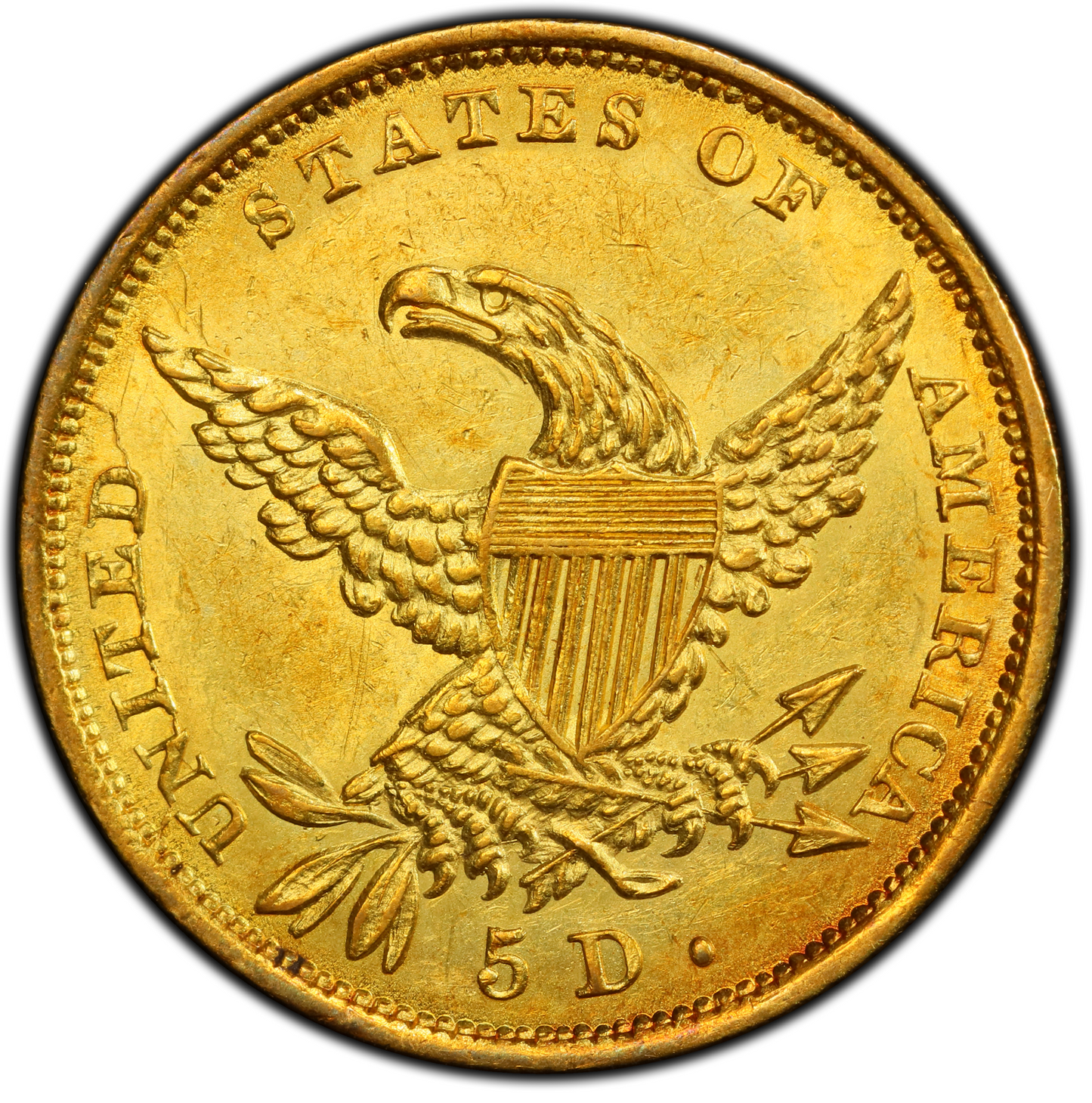 1834 $5 CLASSIC HEAD PLAIN 4 MS62 PCGS CAC $5