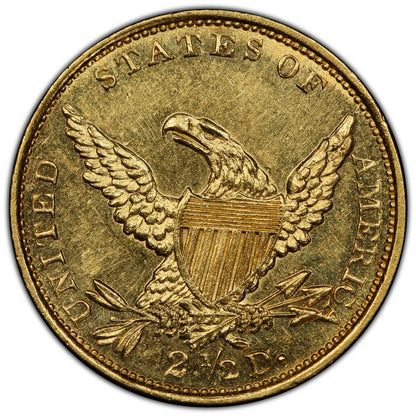 1834 Classic Head Half Eagle $2.5 MS63 PCGS CAC Reverse