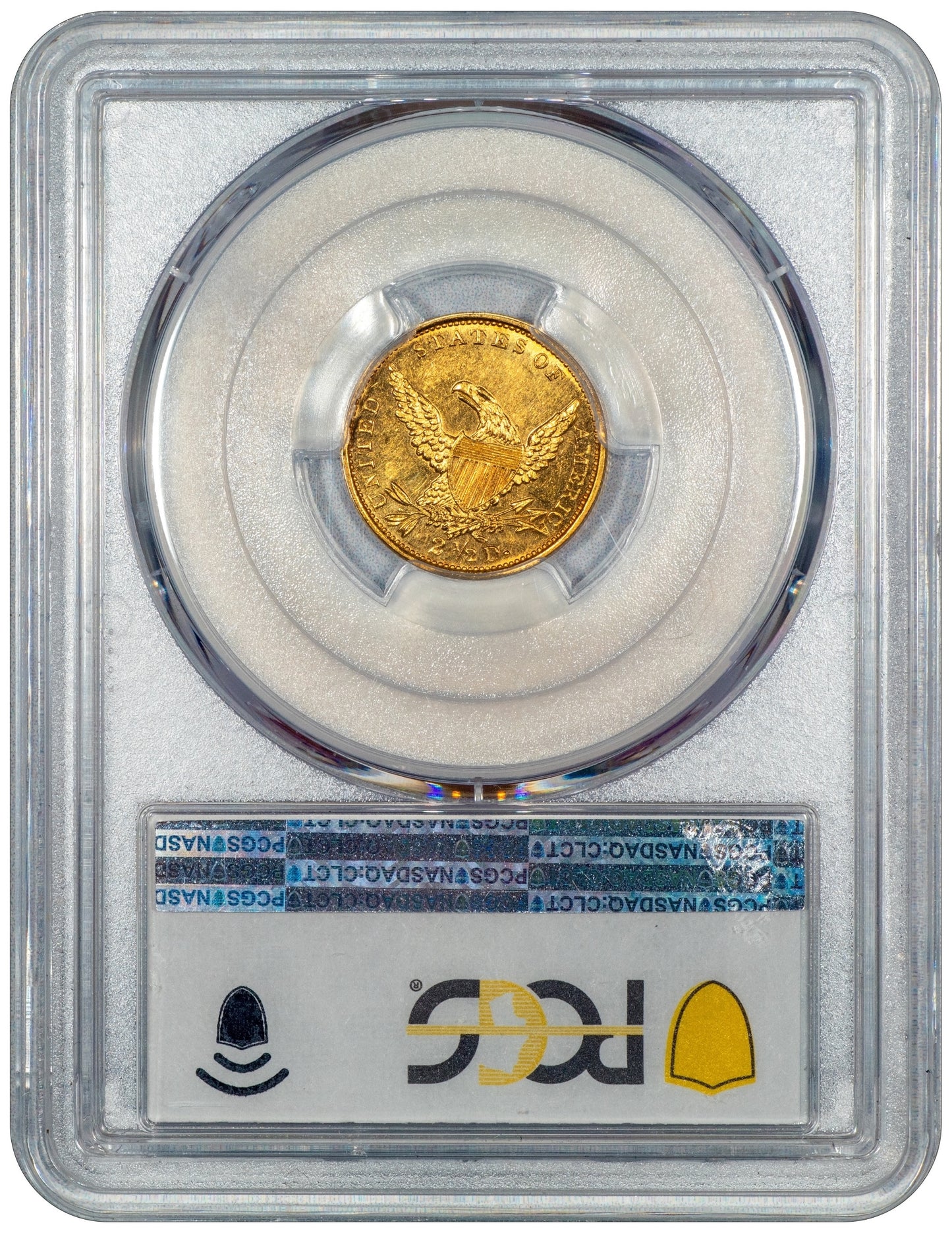 1834 Classic Head Half Eagle $2.5 MS63 PCGS CAC Reverse Holder