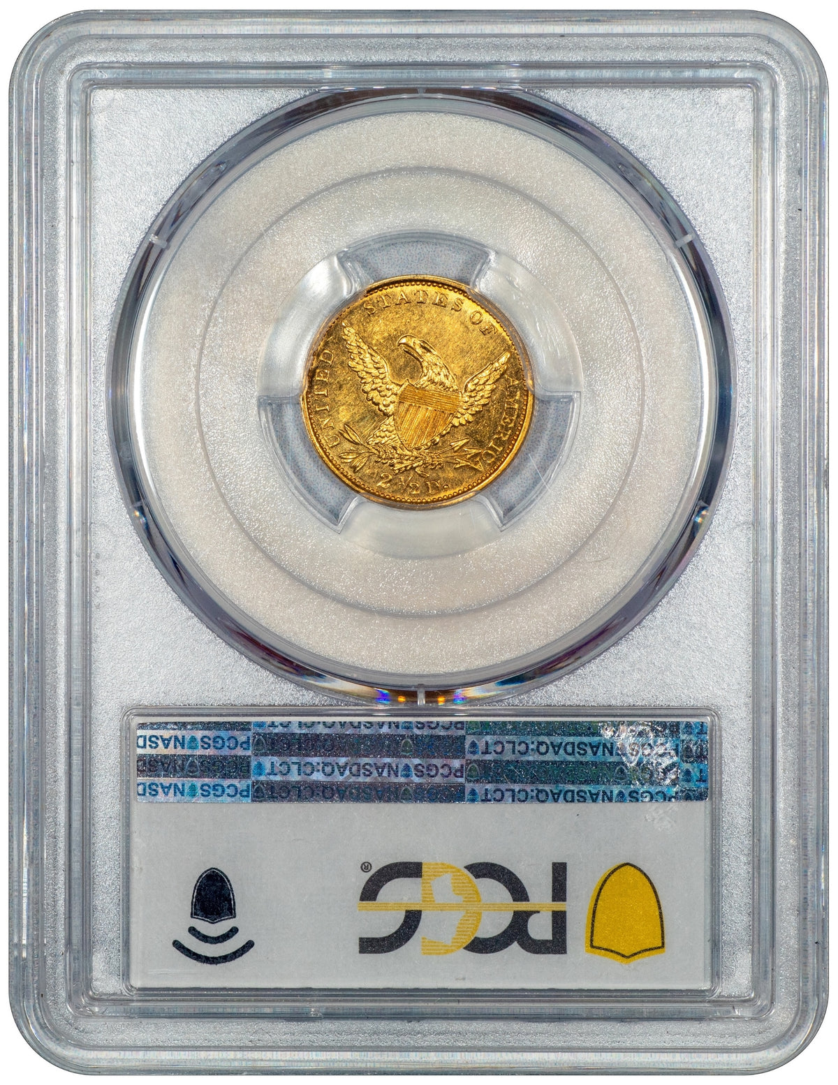 1834 Classic Head Half Eagle $2.5 MS63 PCGS CAC Reverse Holder