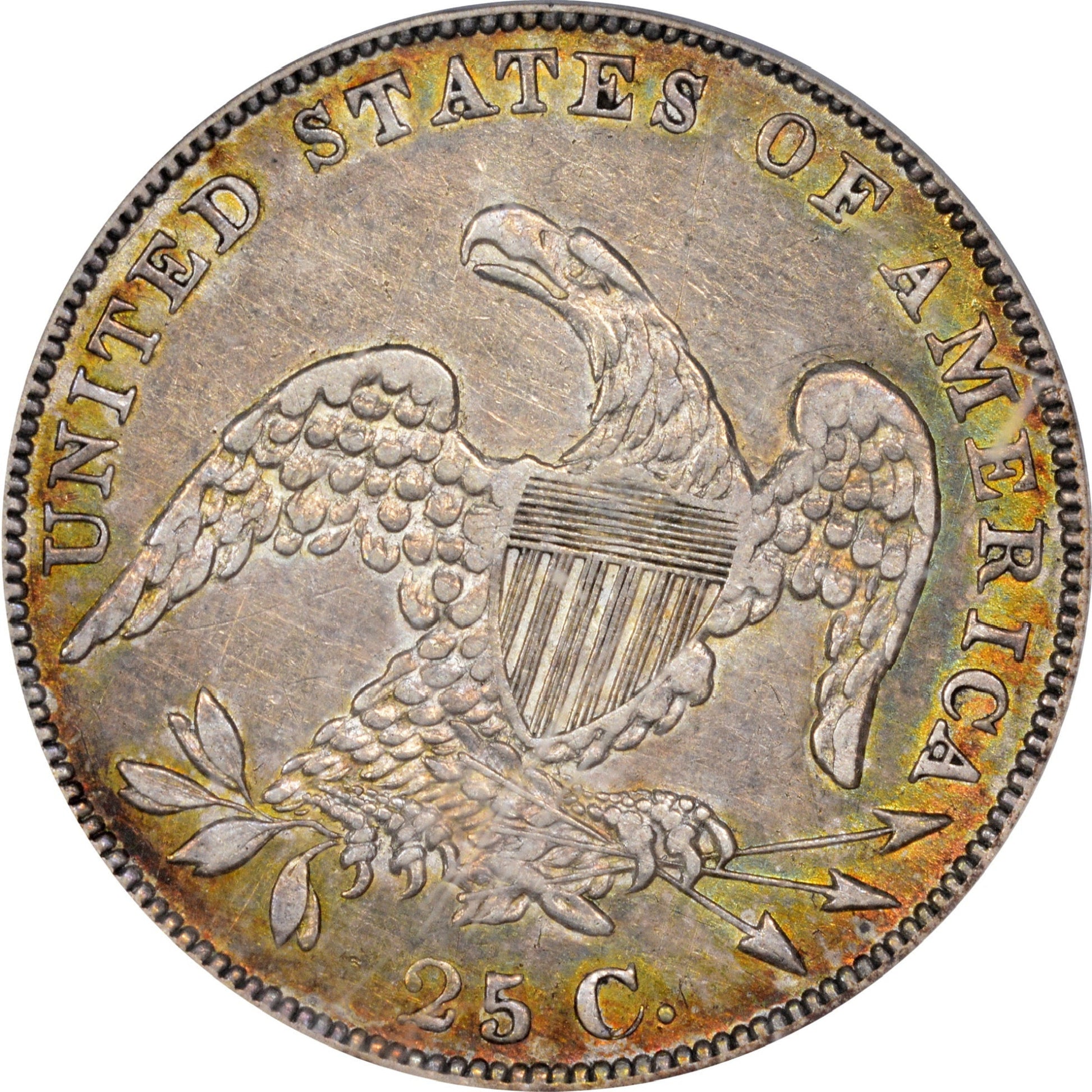 1835 25C XF40 PCGS CAC 25C