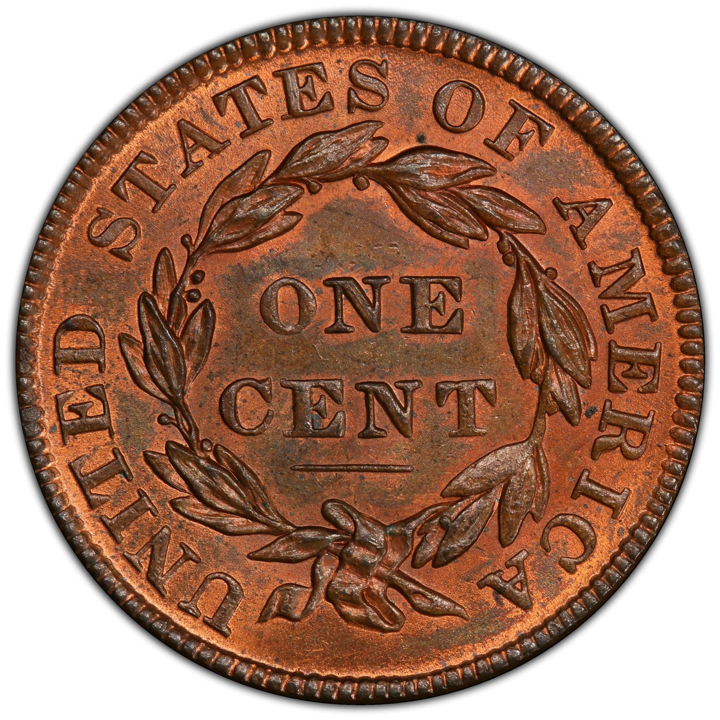 1835 1C HEAD OF 36 MS64 RB PCGS CAC EX BLAND/ RALLS/ ELLSWORTH