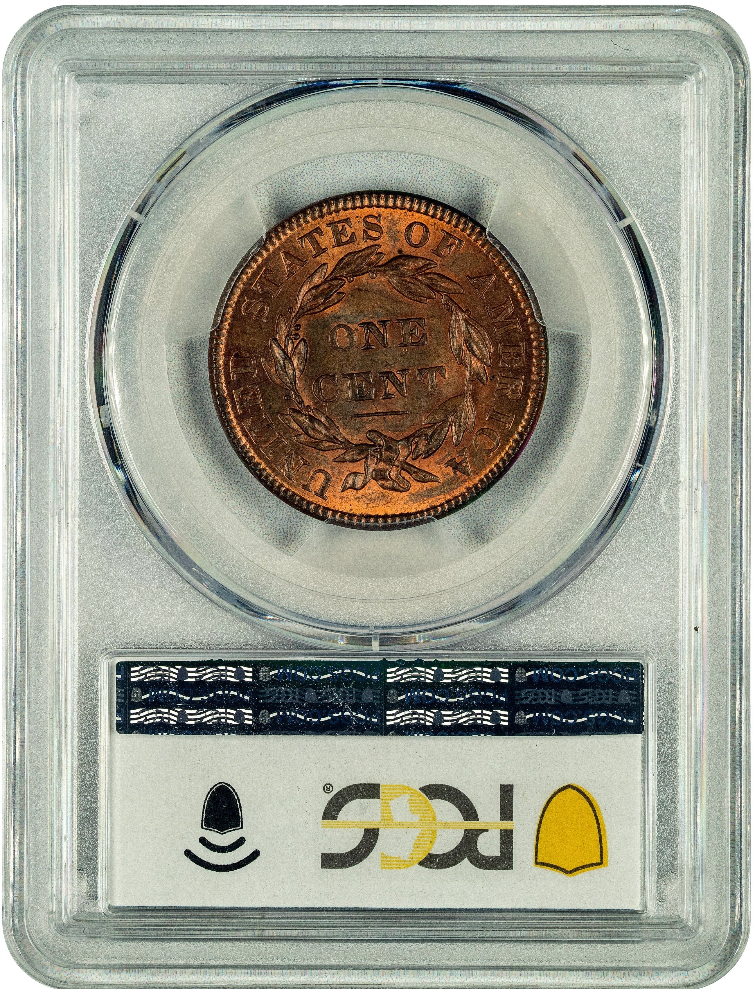 1835 1C HEAD OF 36 MS64 RB PCGS CAC EX BLAND/ RALLS/ ELLSWORTH