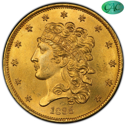 1835 $5 MS64+ PCGS CAC EX POGUE