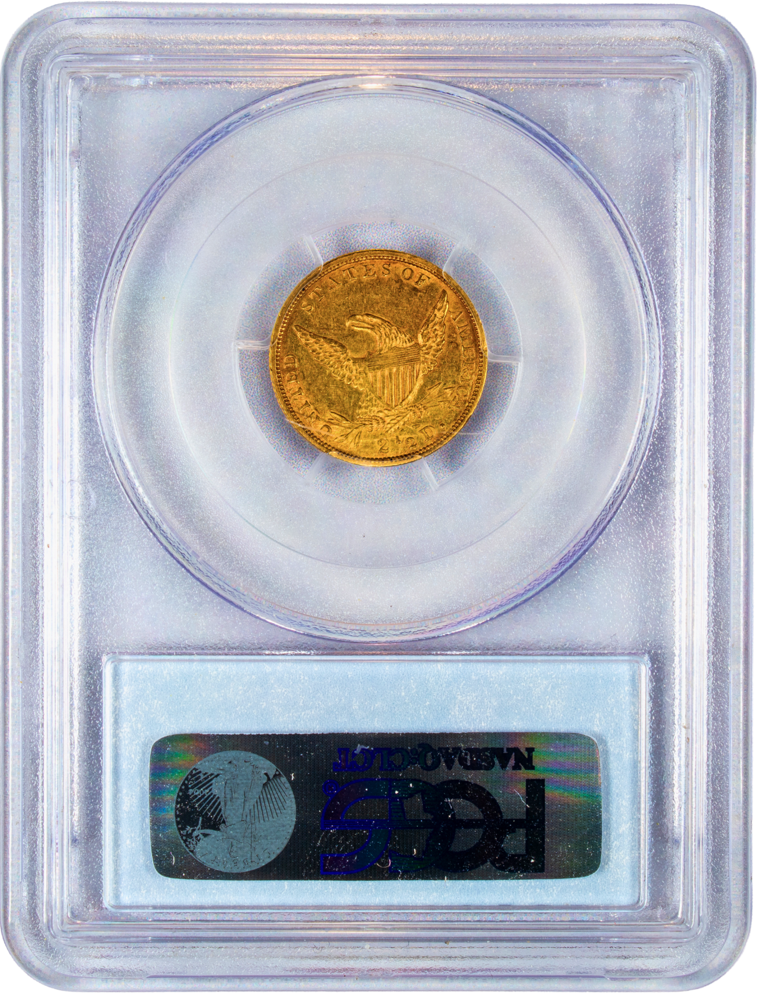 1836 $2.5 SCRIPT 8 MS61 PCGS CAC $2.5