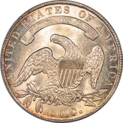 1836 Capped Bust Half Dollar 50C LETTERED EDGE MS62 OGH PCGS CAC REVERSE