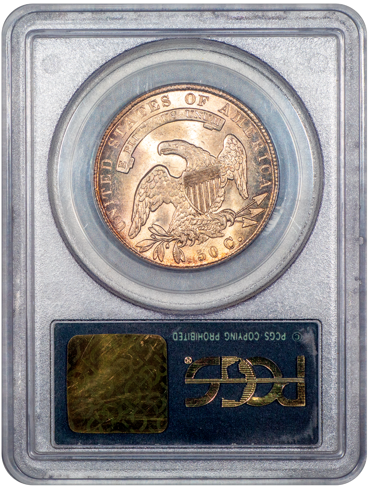 1836 Capped Bust Half Dollar 50C LETTERED EDGE MS62 OGH PCGS CAC REVERSE HOLDER