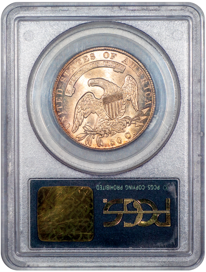 1836 Capped Bust Half Dollar 50C LETTERED EDGE MS62 OGH PCGS CAC REVERSE HOLDER