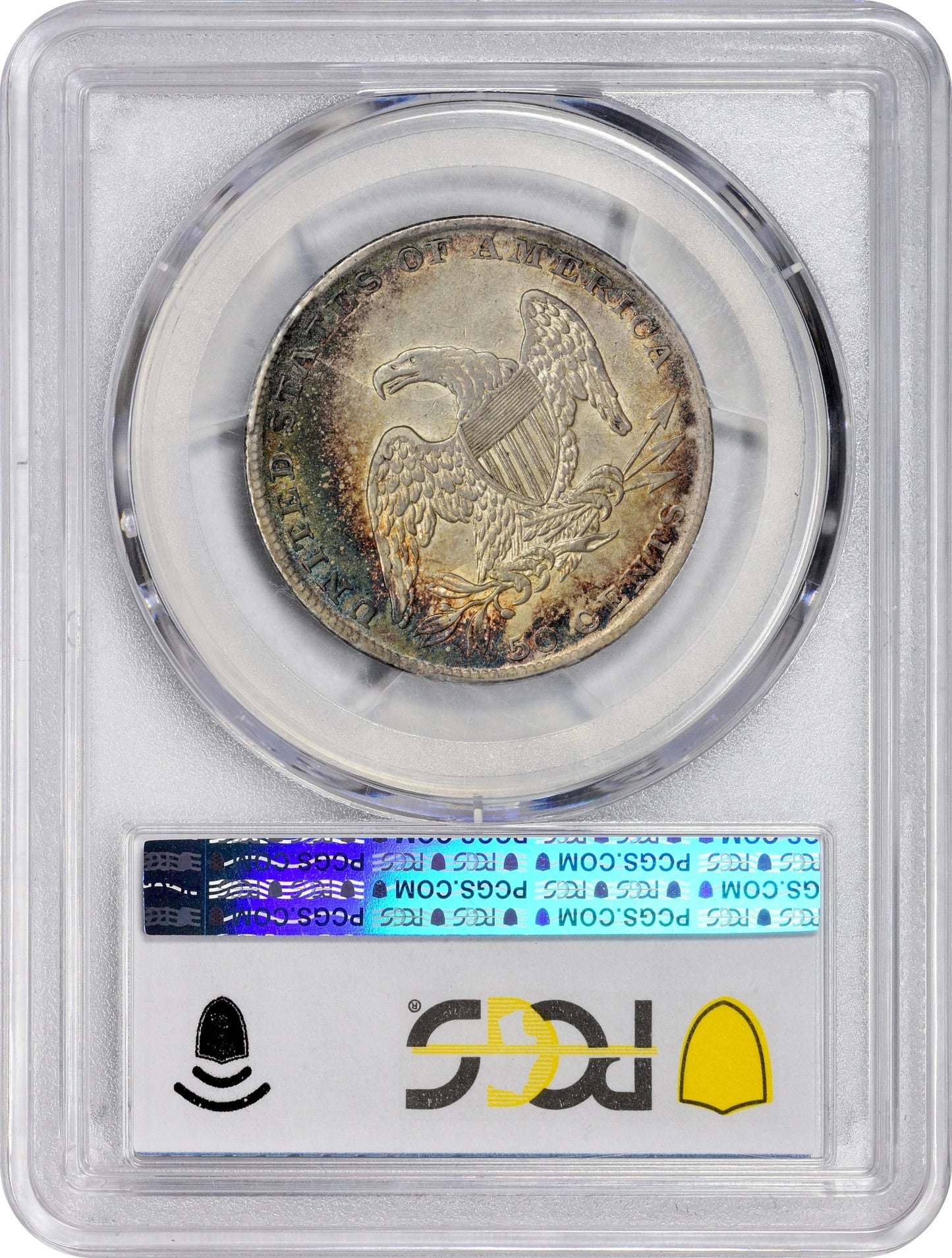 1837 50C REEDED EDGE AU53 PCGS