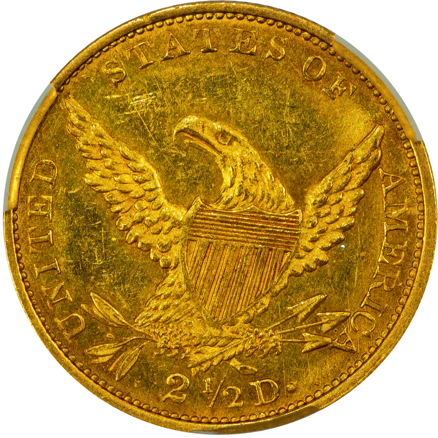 1837 $2.5 MS62 PCGS CAC REVERSE