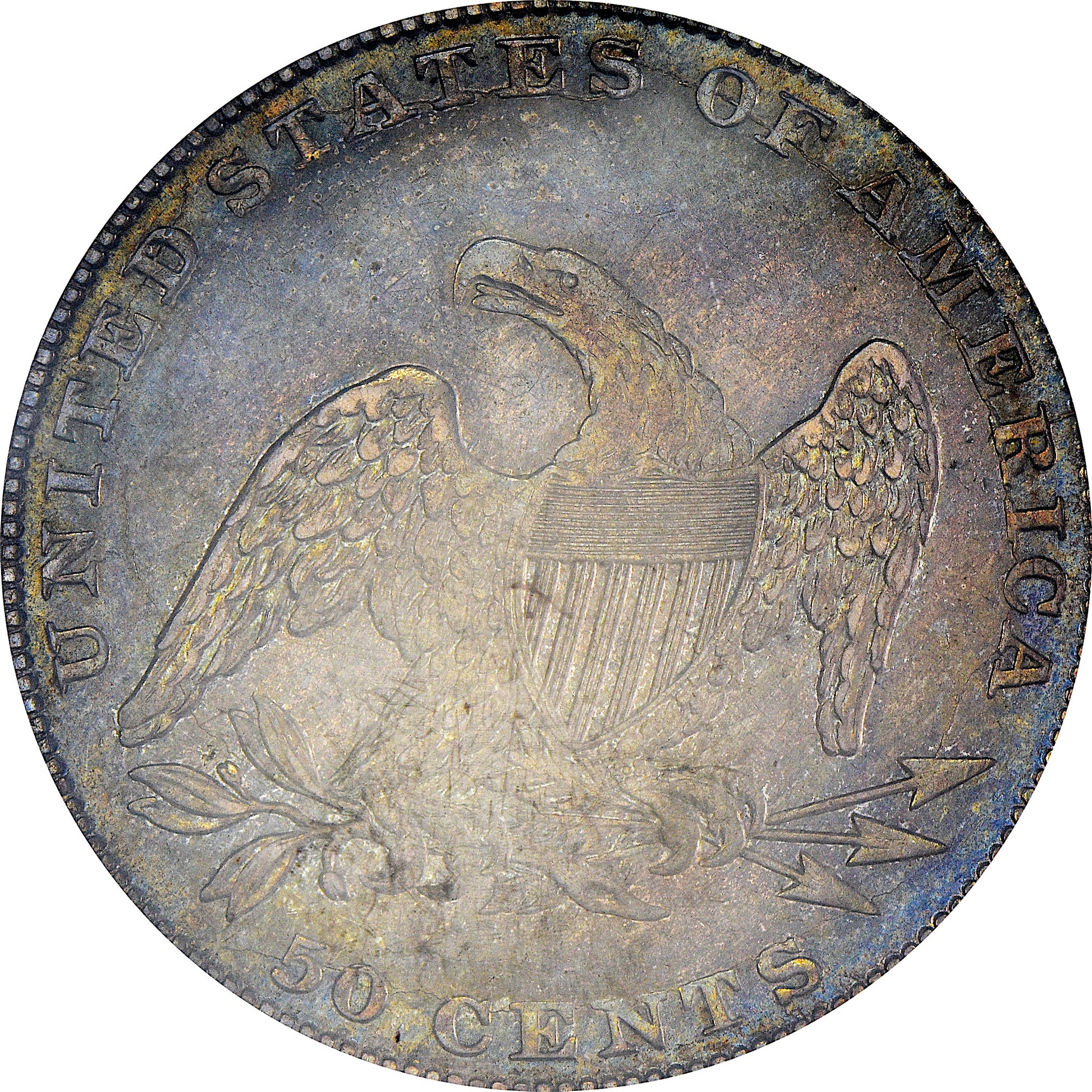 1837 50C AU55 PCGS CAC 