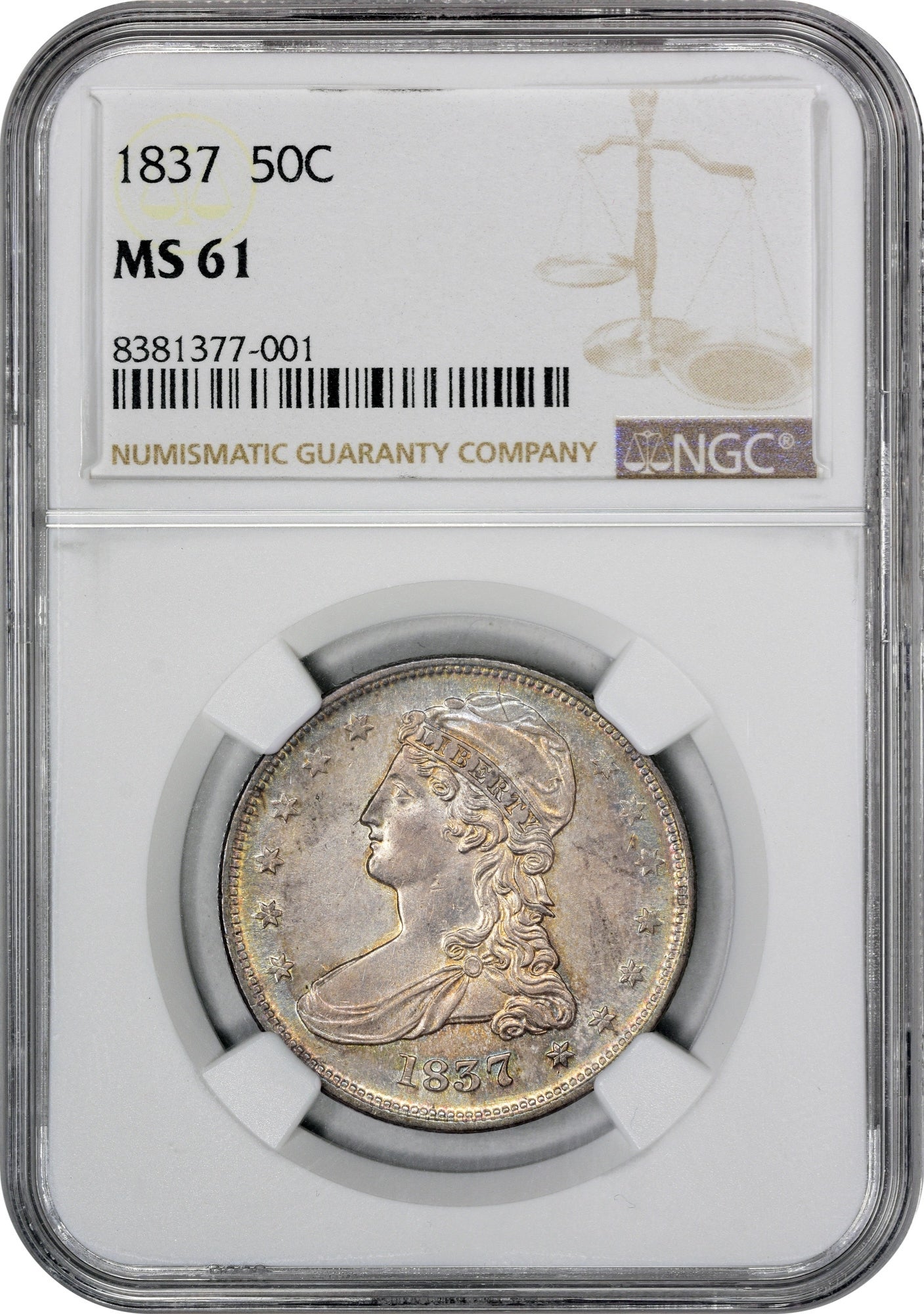 1837 50C MS61 NGC