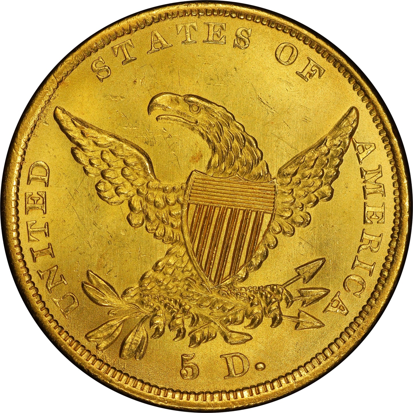 1837 $5 MS64+ PCGS CAC $5