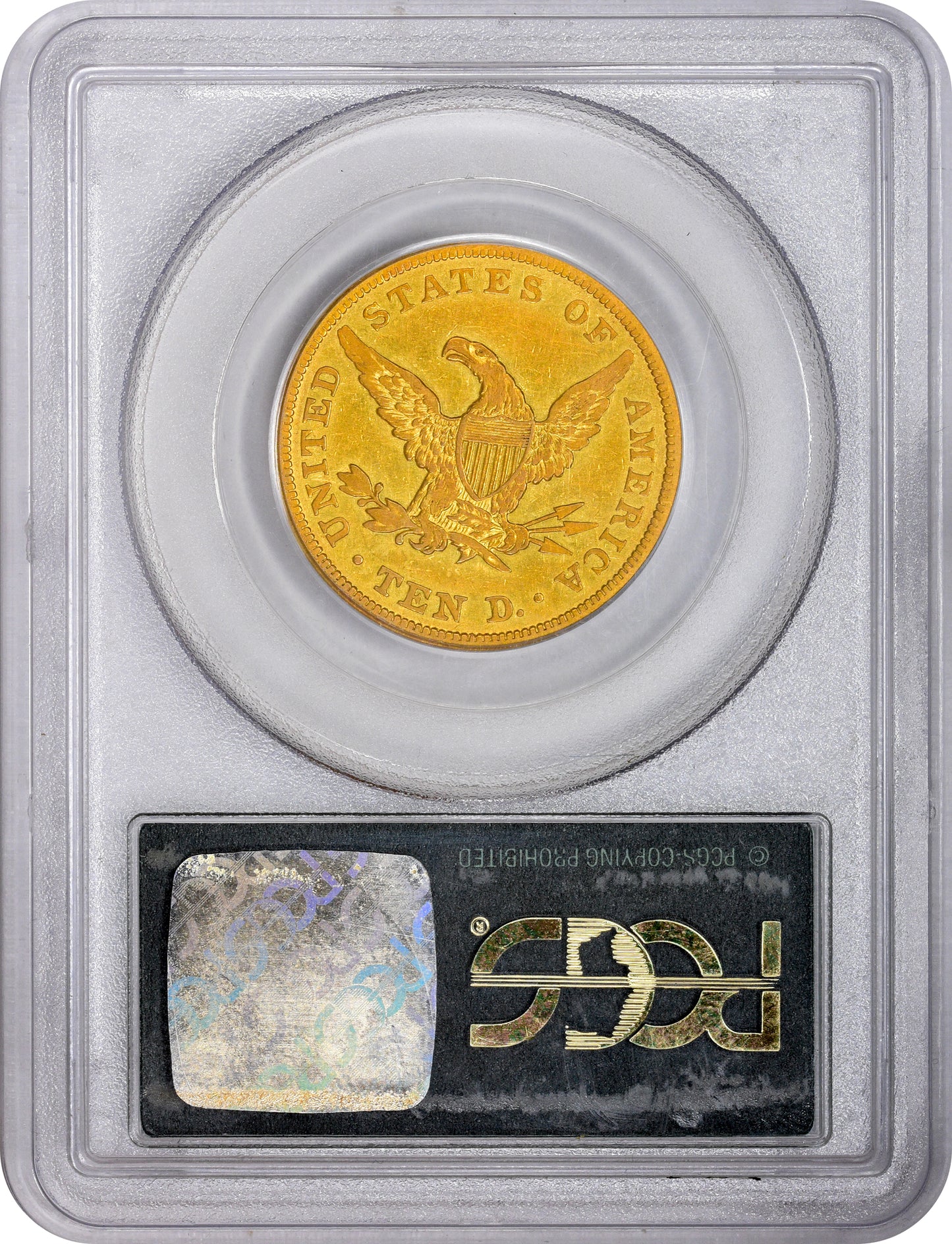 1838 $10 VF25 OGH PCGS REV HOLDER