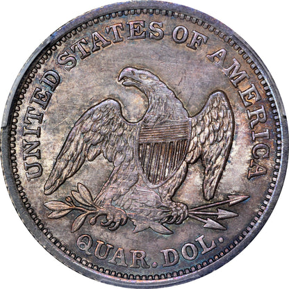 1839 25C No Drapery Ms64 + Pcgs Cac