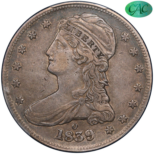 1839-O 50C XF45 PCGS CAC 50C