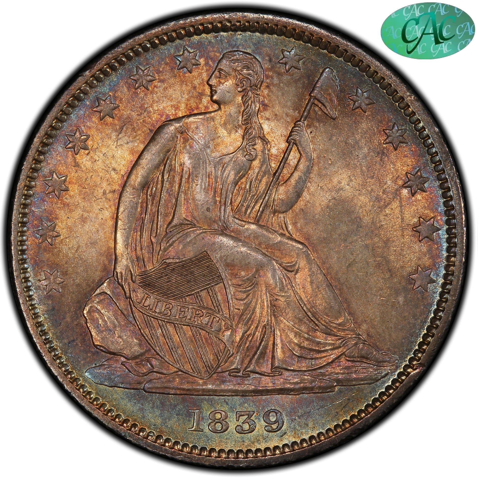 1839 50C DRAPERY MS65 PCGS CAC EX POGUE 50C