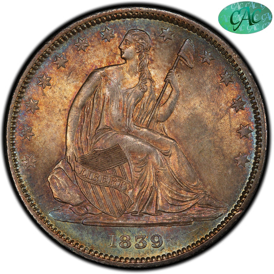 1839 50C DRAPERY MS65 PCGS CAC EX POGUE 50C