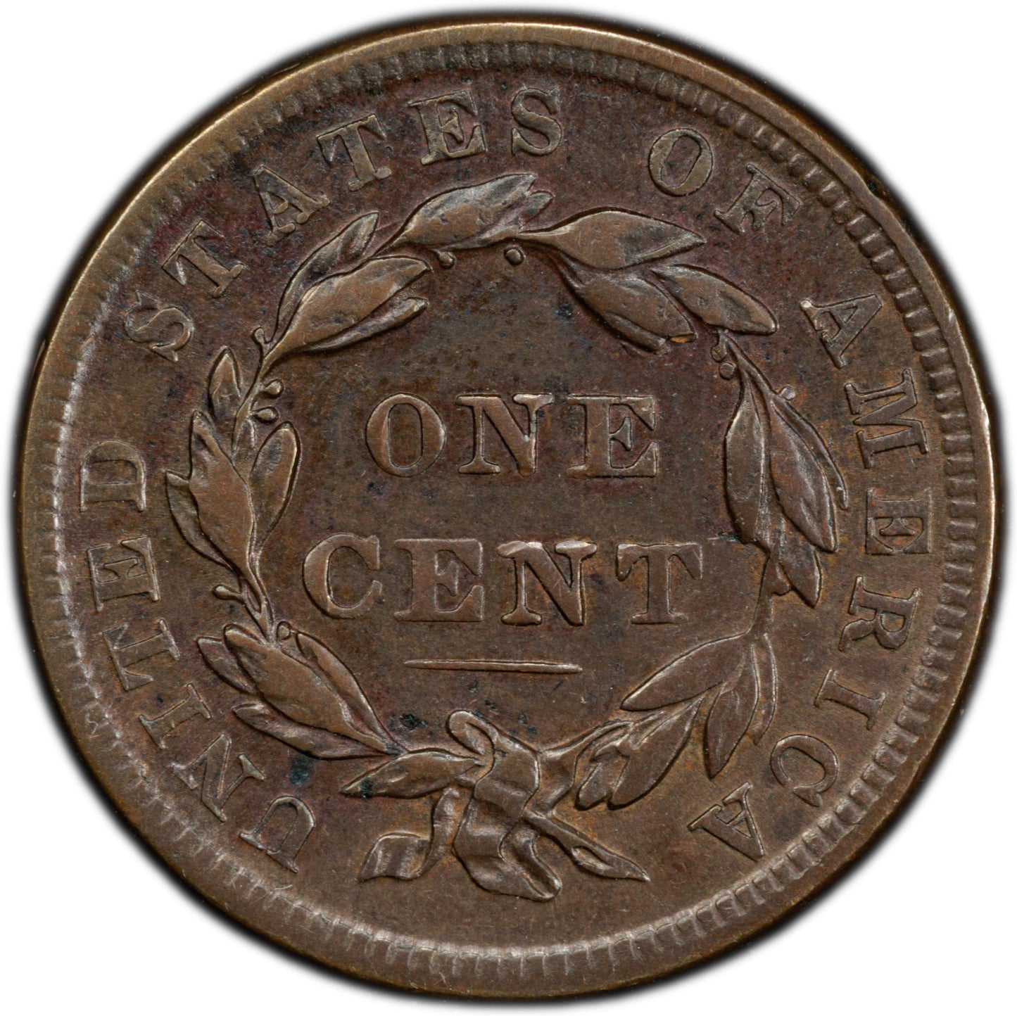 1839/6 1C Coronet Head Cent VF35 PCGS CAC REVERSE