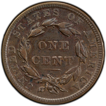 1839/6 1C Coronet Head Cent VF35 PCGS CAC REVERSE