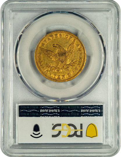 1839/8 $10 TYPE OF 1838 XF45 PCGS CAC REVERSE HOLDER