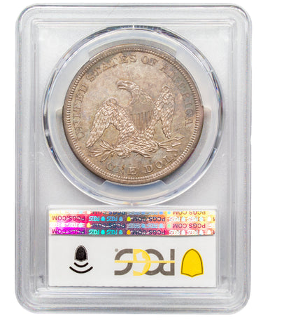 1840 $1 AU58+ PCGS CAC REVERSE HOLDER