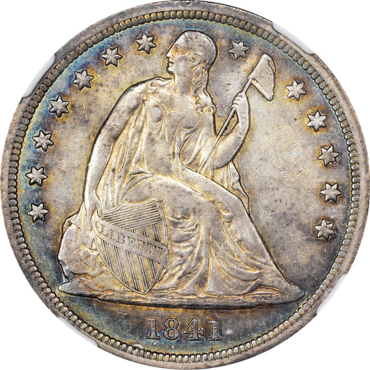 1841 $1 AU55 NGC