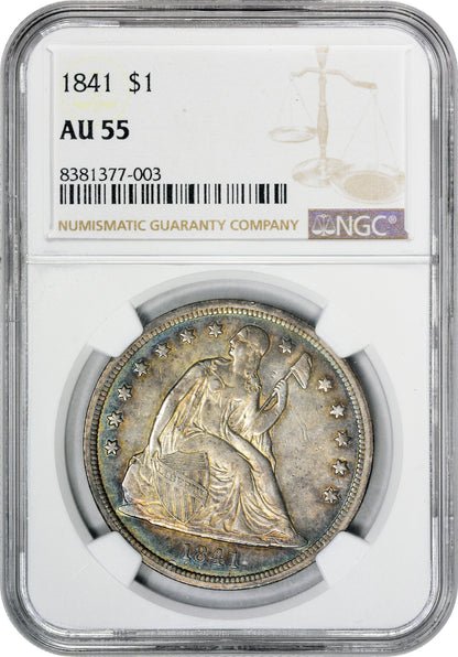 1841 $1 AU55 NGC