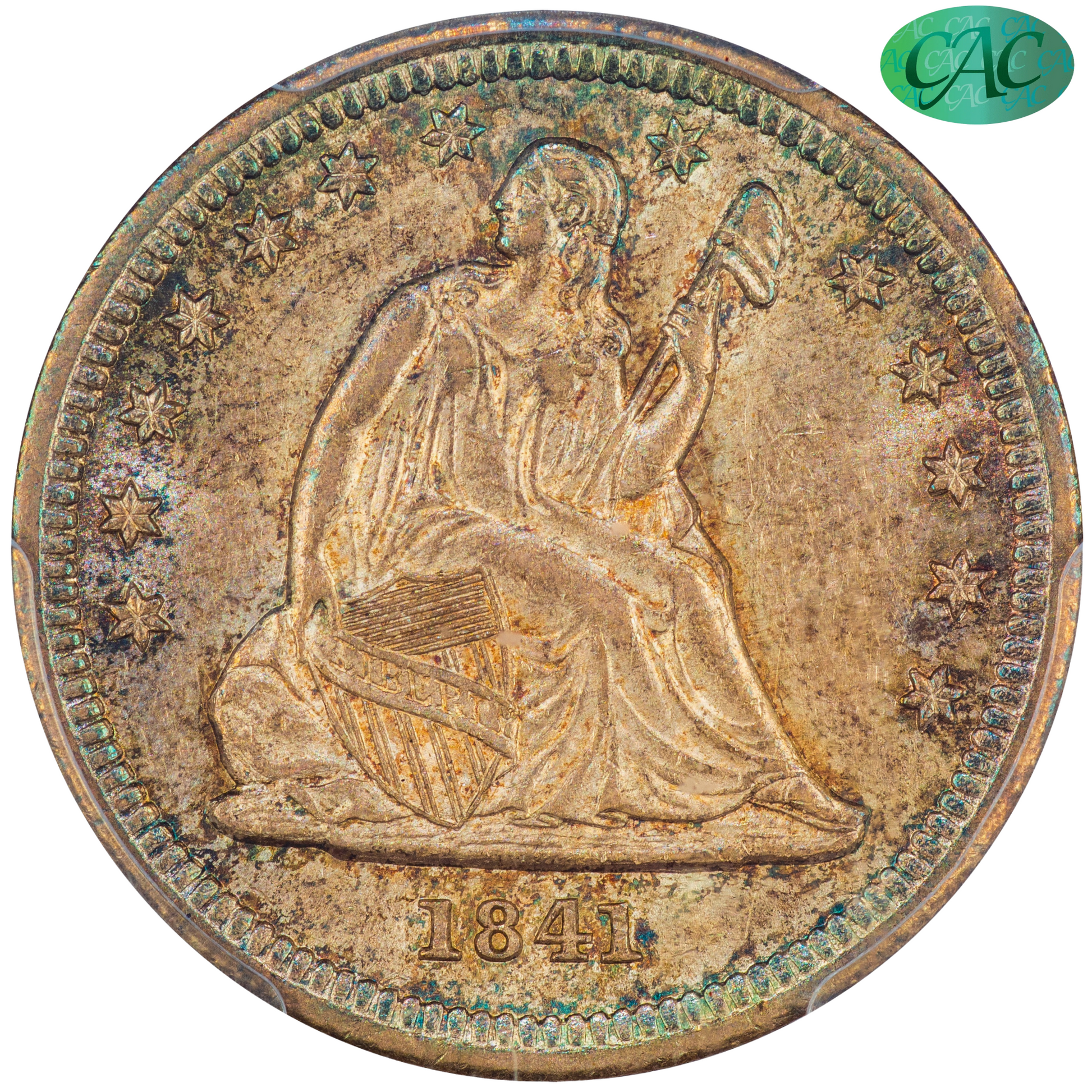1841 25C MS63 PCGS CAC 25C