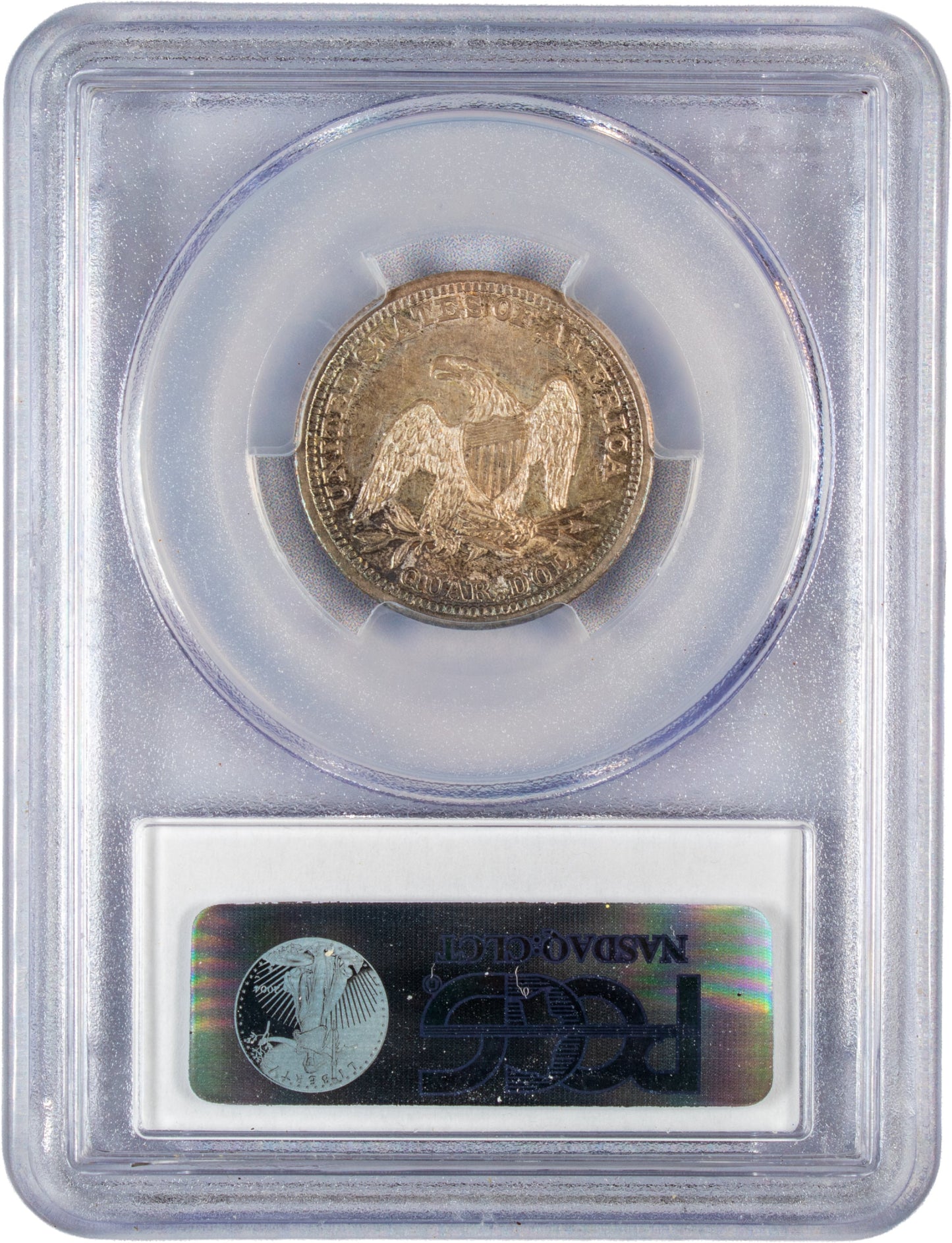 1841 25C MS63 PCGS CAC REVERSE HOLDER