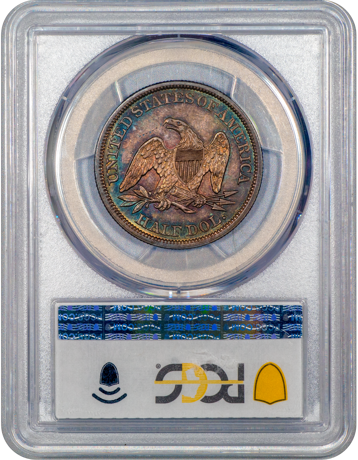 1842 Liberty Seated Half Dollar 50C MEDIUM DATE AU55+ PCGS GOLD CAC REVERSE HOLDER