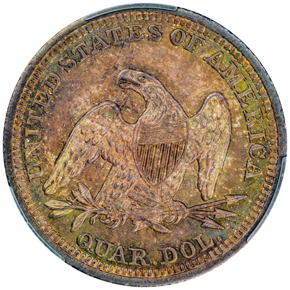 1843 25C MS64 CACG 25C