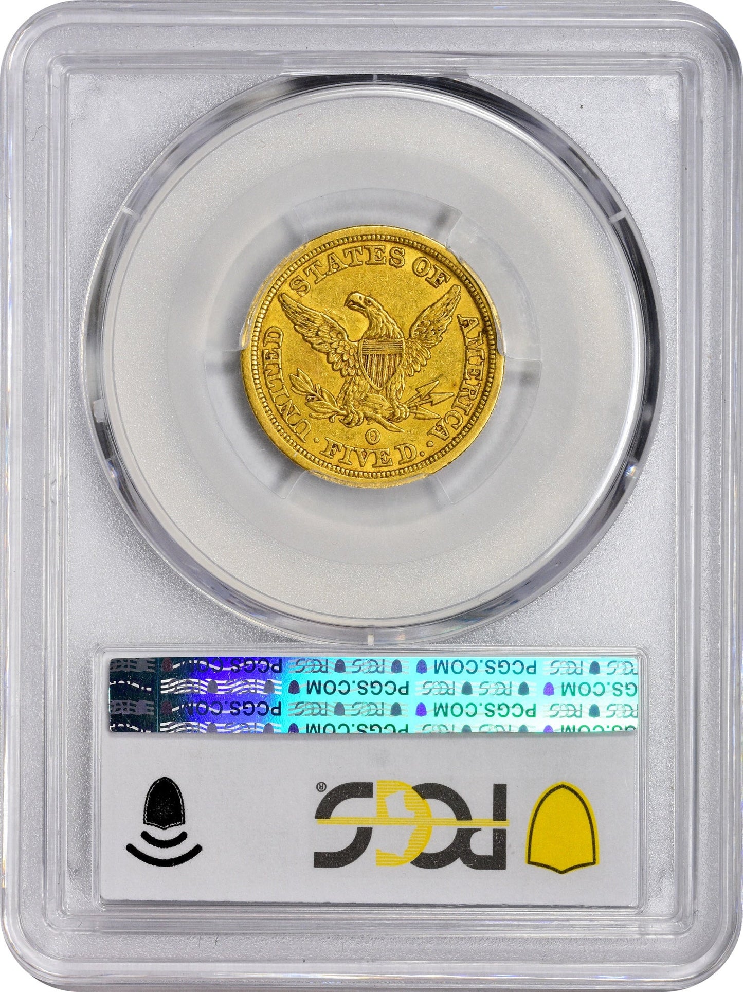 1844-O $5 Au55 Pcgs Cac