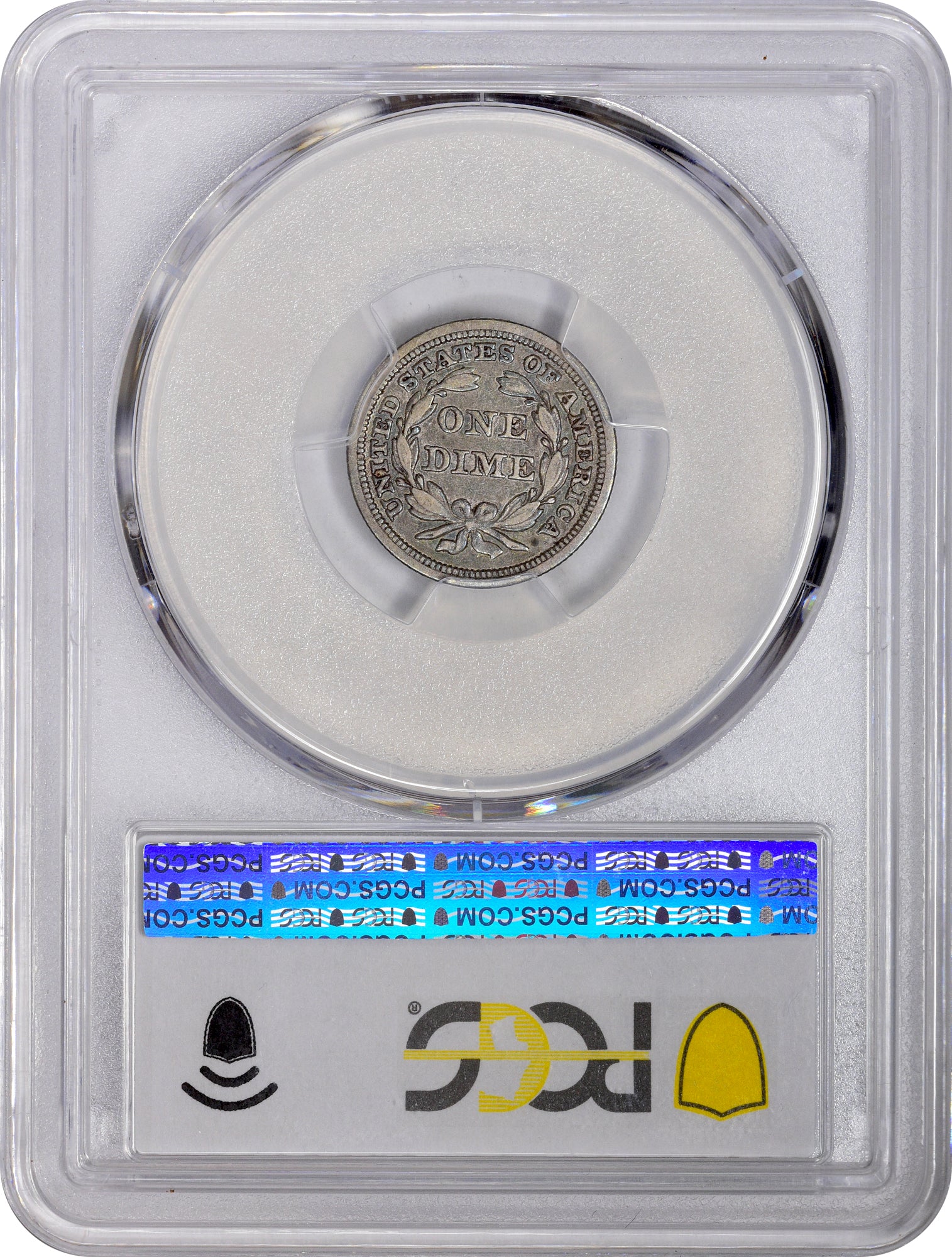 1844 10C XF40 PCGS CAC REV HOLDER