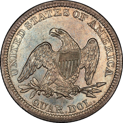 1844 25C MS63 CACG 25C