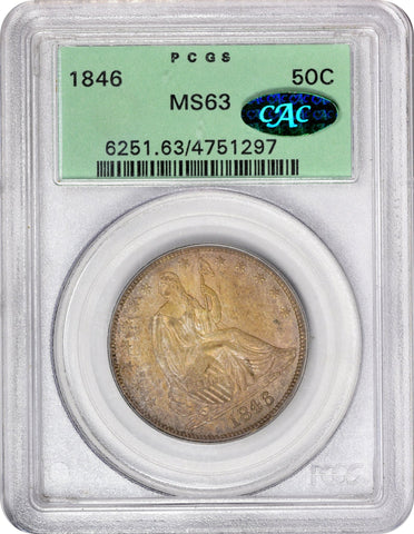 1846 50C MS63 OGH PCGS CAC - Paradime Coins | PCGS NGC CACG CAC Rare US Numismatic Coins For Sale