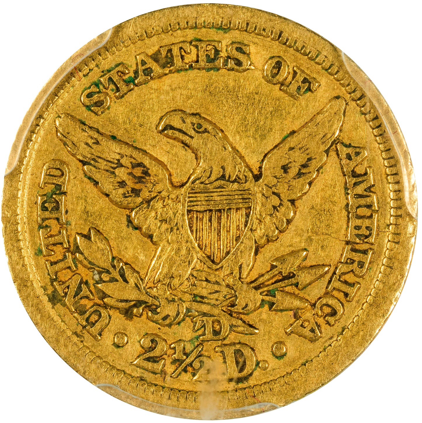 1846-D $2.50 XF40 PCGS CAC REVERSE