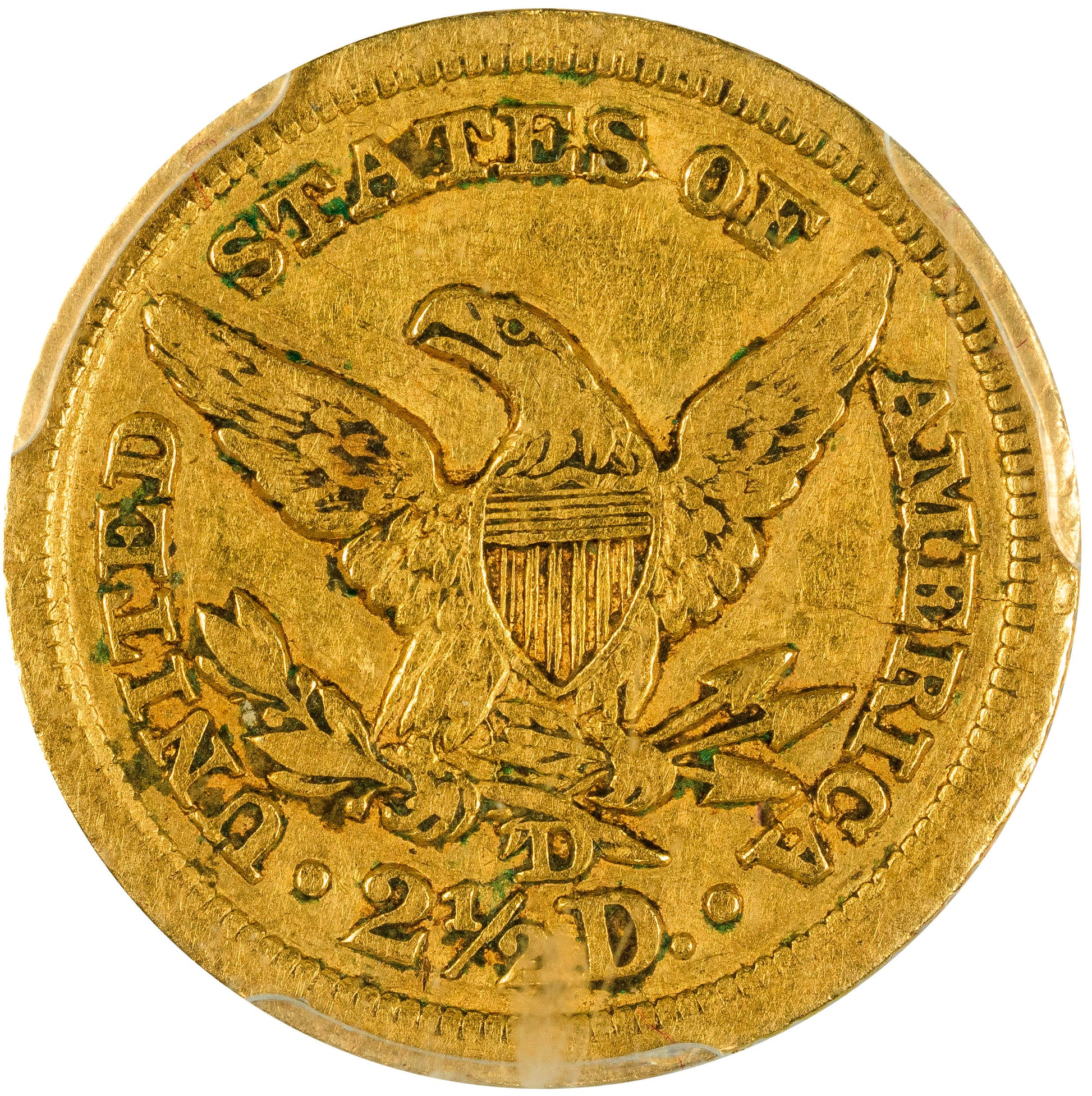 1846-D $2.50 XF40 PCGS CAC REVERSE